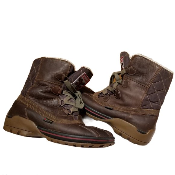 PAJAR Brown Leather & Suede Wmns Winter Boot 8/8.5 - Picture 1 of 9